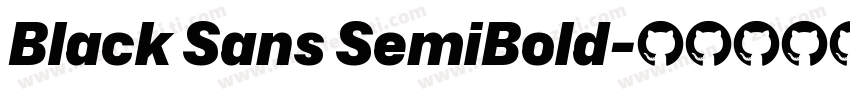 Black Sans SemiBold字体转换